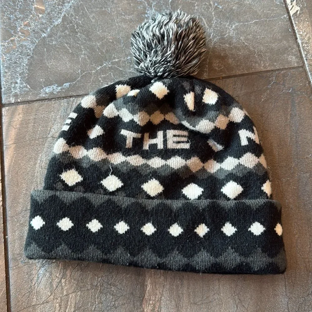 The North Face Kids' Monochrome Pom Beanie Hat